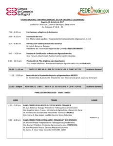 AGENDA V FORO NACIONAL E INTERNACIONAL SECTOR ORGANICO